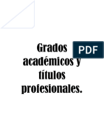 Grados Académicos y Títulos Profesionales