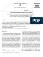 A Photocatalytic Membrane Reactor For VOC Decomposition Using Pt-Modified Titanium Oxide Porous Membranes