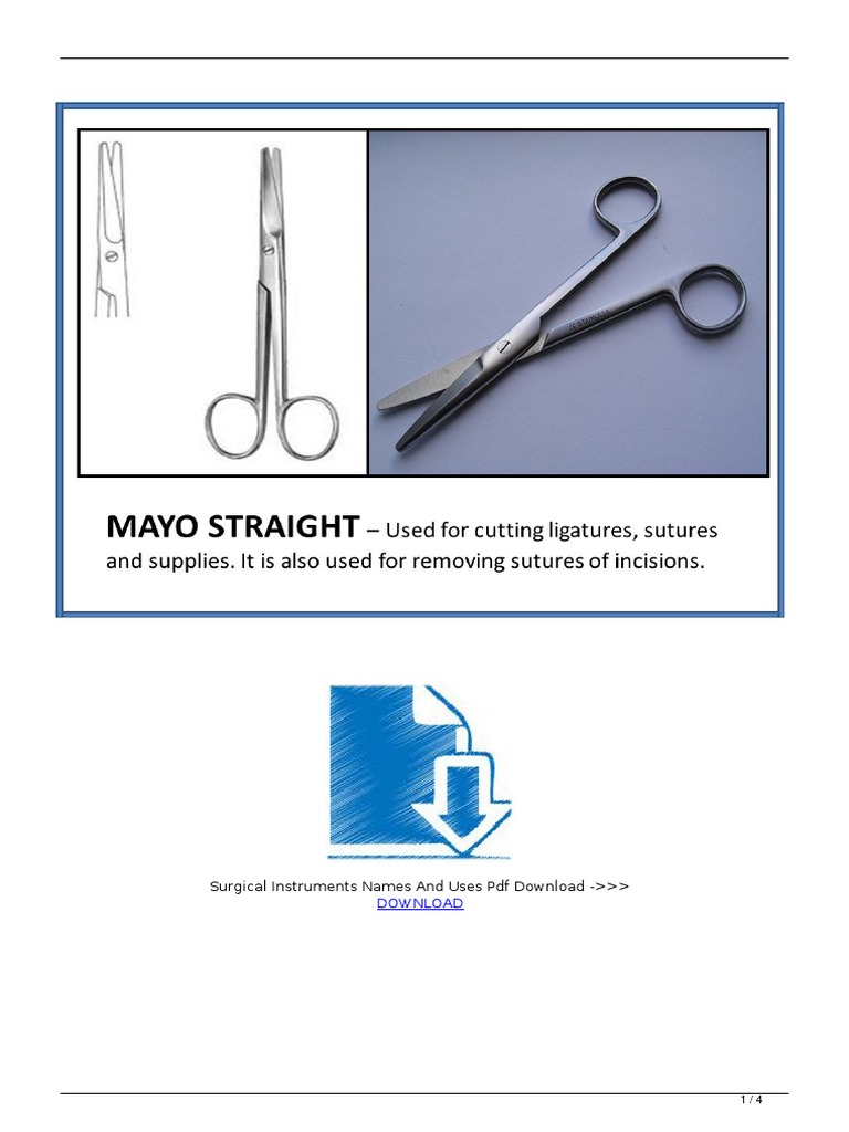 Surgical Instruments Names and Uses PDF Download PDF J. C. Penney