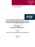 Marquina (Tesis) Estilos Educativos Parentales y Resiliencia en Adolescentes PDF