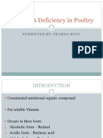 Vitamin A Deficiency in Poultry: Submitted By: Jharnakoul