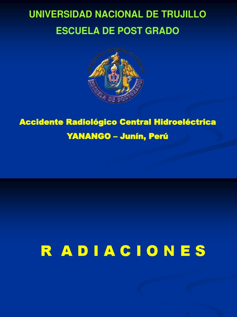 Accidente Radiológico en Yanango, Perú | PDF | Espectro ...