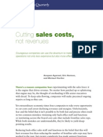 Cut Sales Not Costs
