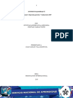 Actividad de Aprendizaje 12 Evidencia 3: Ejercicio Práctico "Costeo de La DFI"