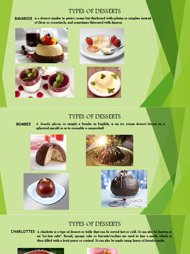Types Of Desserts Bavarois Desserts Custard