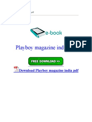 Playboy Magazine India PDF | Ios | Adobe Flash