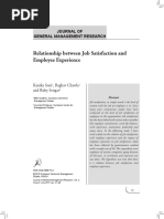 Relationship Between Job Satisfaction and Employee Experience