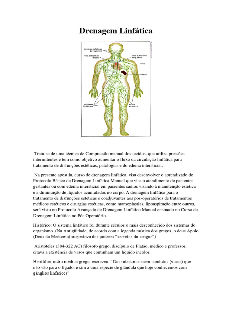 Protocolo de Drenagem Linfática Manual | PDF | Sistema linfático | Linfa