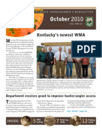 Kentucky Department Fish Wildlife Oct 2010 Newsletter