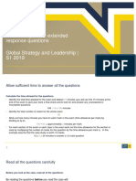 How To Respond To Extended Response Questions Global Strategy and Leadership - S1 2019