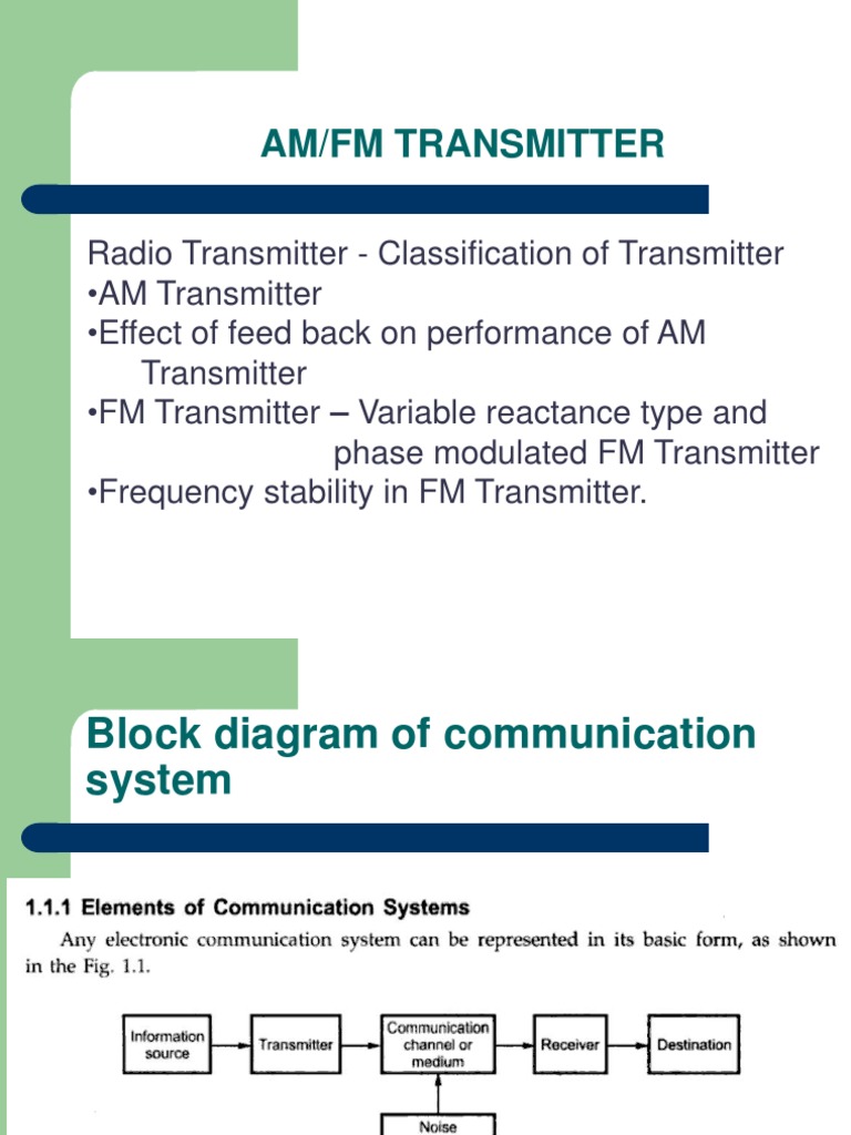 Am Fm Transmitter Transmitter Frequency Modulation