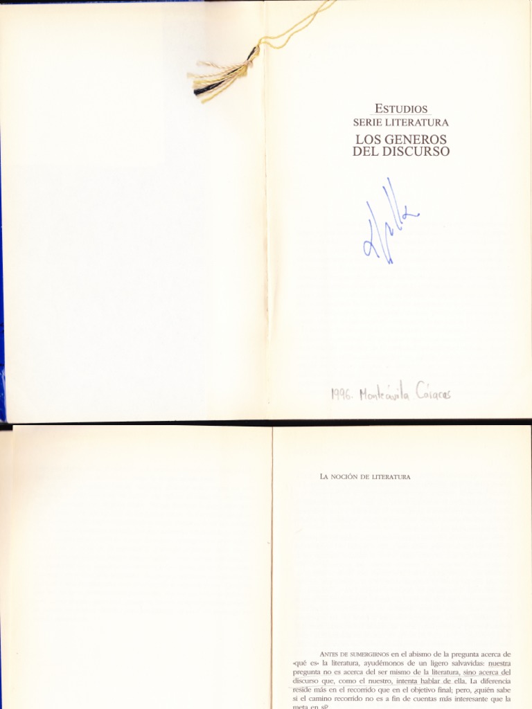 Los géneros del discuros. cap 1 Todorov.pdf PDF Verdad Poesía