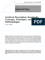 Archival Description Standards - Concepts, Principles, and Methodologies