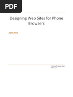 Designing Web Sites For Phone Browsers