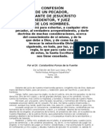 Confesión de Un Pecador - Constantino Ponce de La Fuente