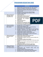 Tabel Program Kegiatan Osis