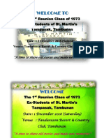 Welcome To: The 1 Reunion Class of 1973 Ex-Students of St. Martin's Tampasak, Tambunan