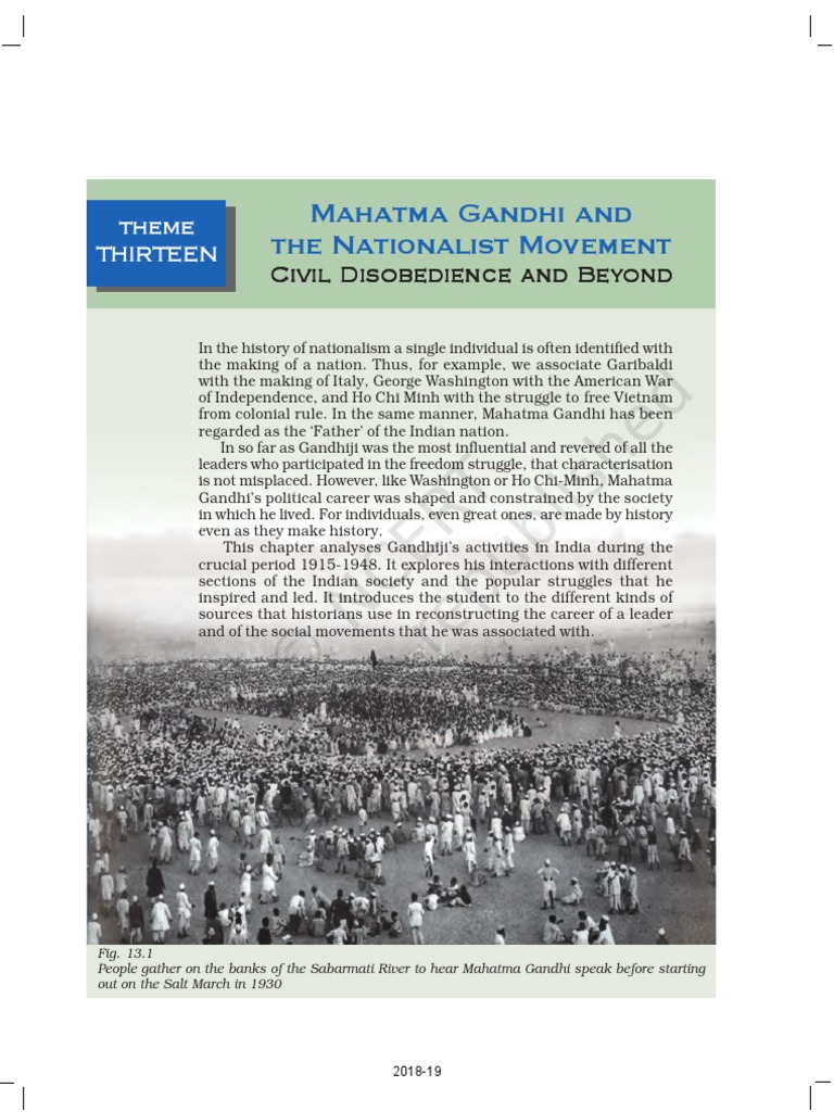 Gandhi's Role in India's National Movement | PDF | Mahatma Gandhi ...