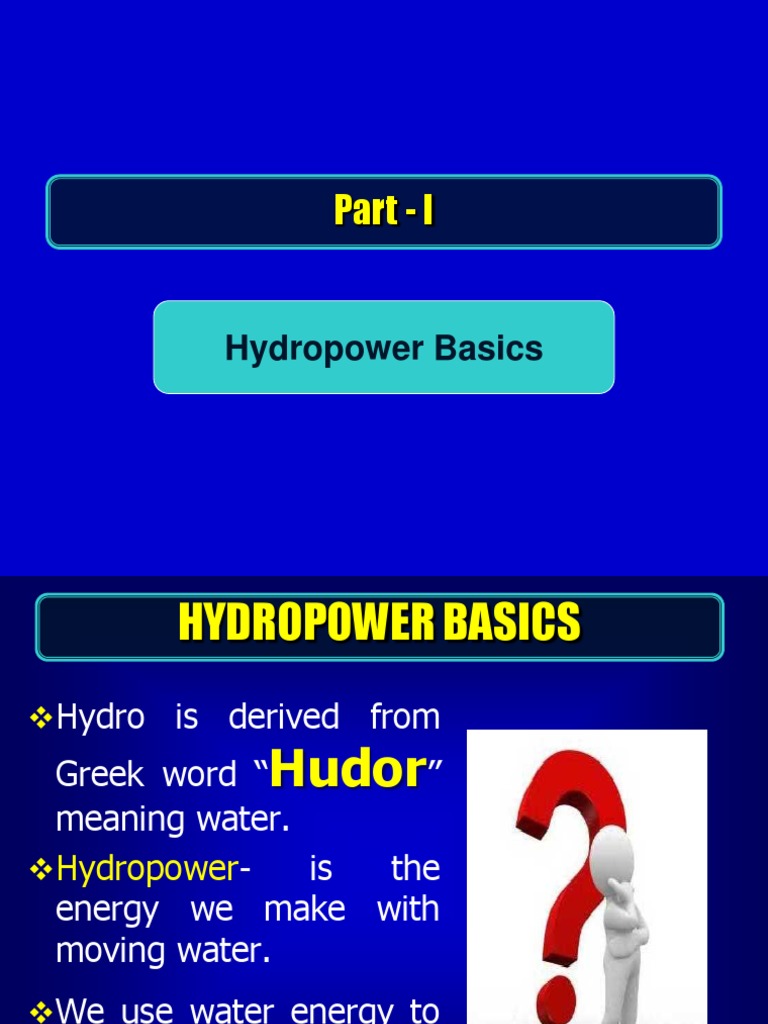 Lecture 1 Hydropower Basics Pdf Pdf Hydroelectricity Power Station