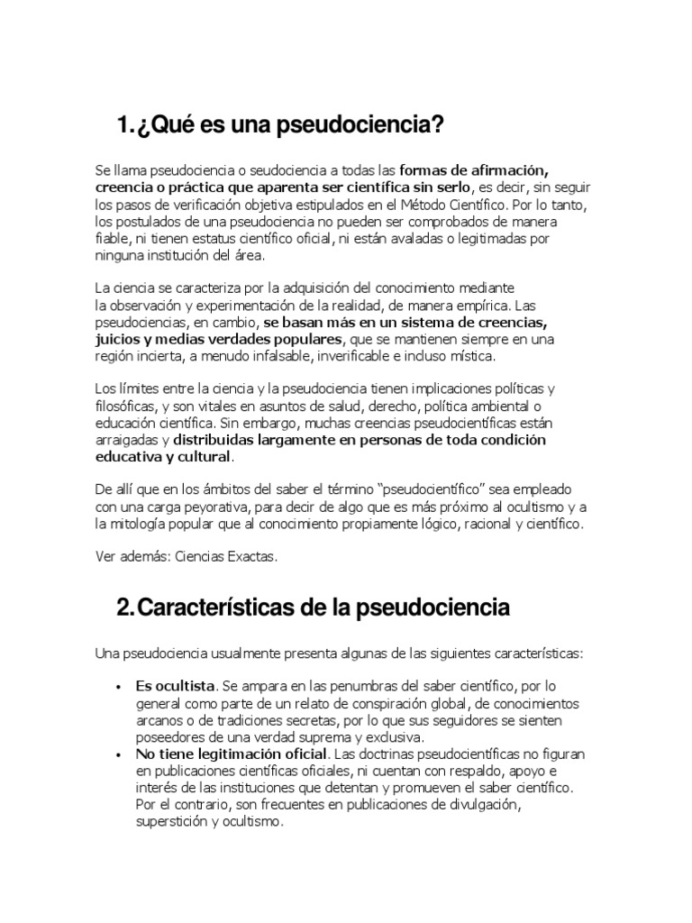 Entendiendo la Pseudociencia | PDF | Pseudociencia | Science