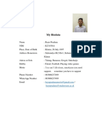 My Biodata - Bayu Pradana Personal Details