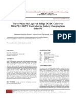 Three-Phase Six-Legs Full Bridge DC/DC Converter With P&O MPPT Controller For Battery Charging From Solar PV