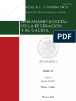 Semanario Jud Libro IX Tomo 1 Junio 2012 Pleno y Salas PDF