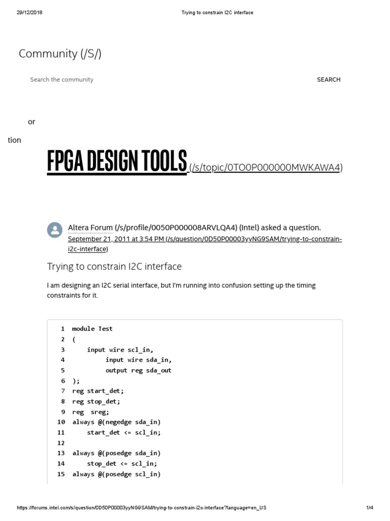 I2C Timing Constraints Guide | PDF | Field Programmable Gate Array ...