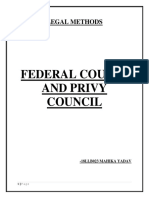 Federal Courts and Privy Council: Legal Methods