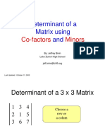 Determinants - Cofactors