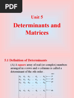 Determinants and Matrices: Unit 5