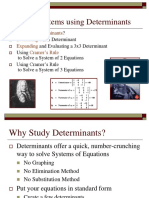 Section 3.5 Solving Systems Using Determinants