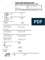 Soal Pas Bahasa Inggris - 3 Desember 2018