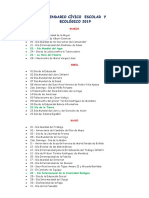 Calendario Cívico Escolar y Ecologico 2019