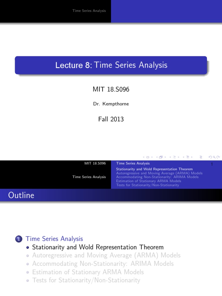 Time Series Analysis: ARMA & ARIMA Models | PDF | Stationary Process ...