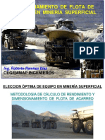 Dimensionamiento óptimo de flota de acarreo en minería superficial