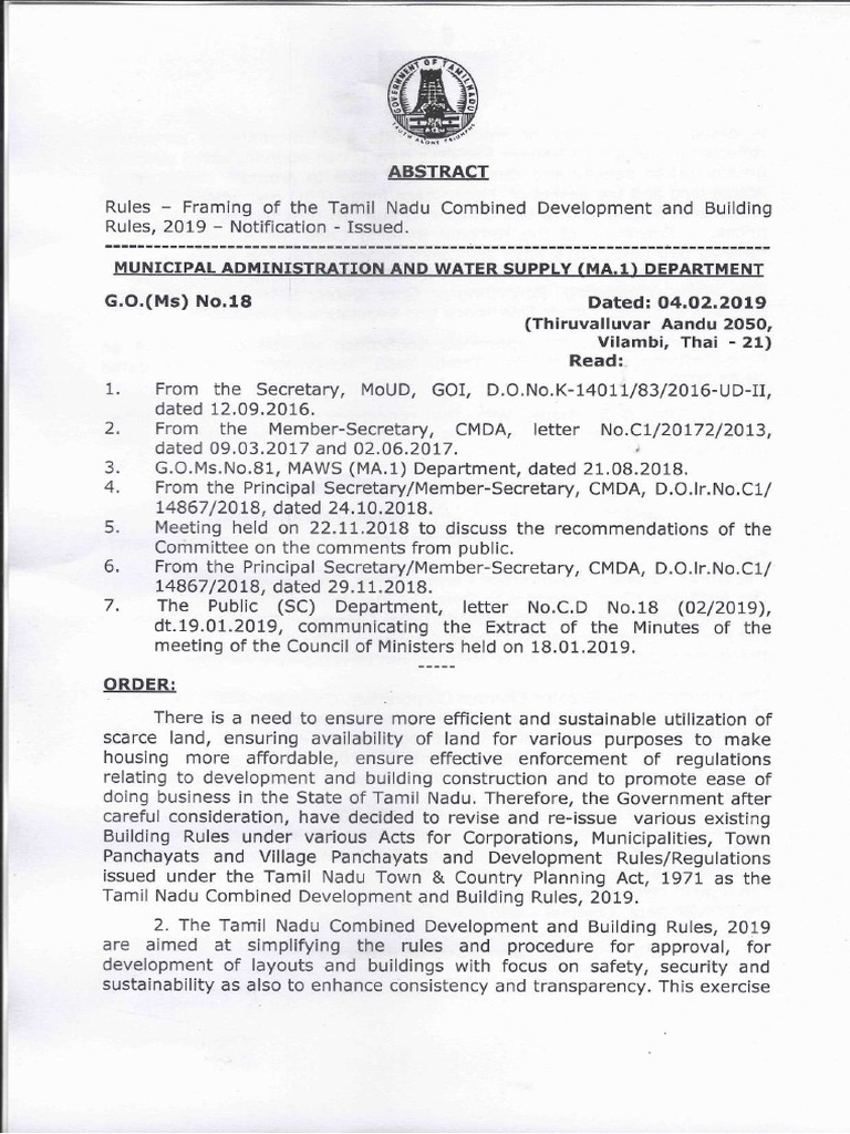 Tamil Nadu Combined Development and Building Rules, 20 PDF   PDF ...