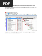 Negative Float Because of Imposed Constraint On The Project Finish Date