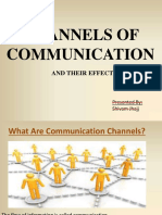 Channels of Communication: and Their Effectiveness