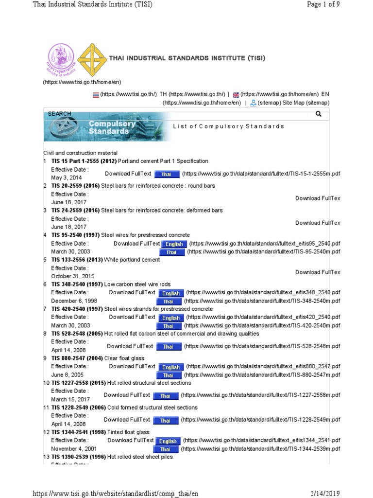 Compulsory Stds | Internal Combustion Engine | Structural Steel | Free