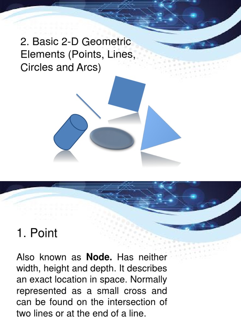 2-D Geometric Elements Overview | PDF | Circle | Radius