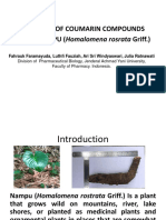 Isolation of Coumarin Compounds FROM NAMPU (Homalomena Rosrata Griff.)