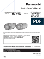 HC-V800 Hc-Wxf1 Hc-Vxf1 HC-VX1: Basic Owner's Manual