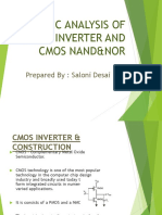 Dynamic Analysis of Cmos Inverter and Cmos Nand&Nor: Prepared By: Saloni Desai