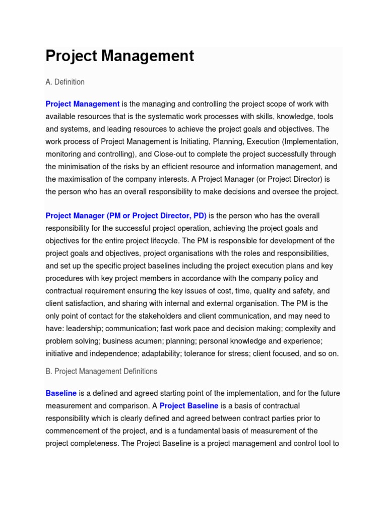 Project Management | PDF | Risk Management | Project Management