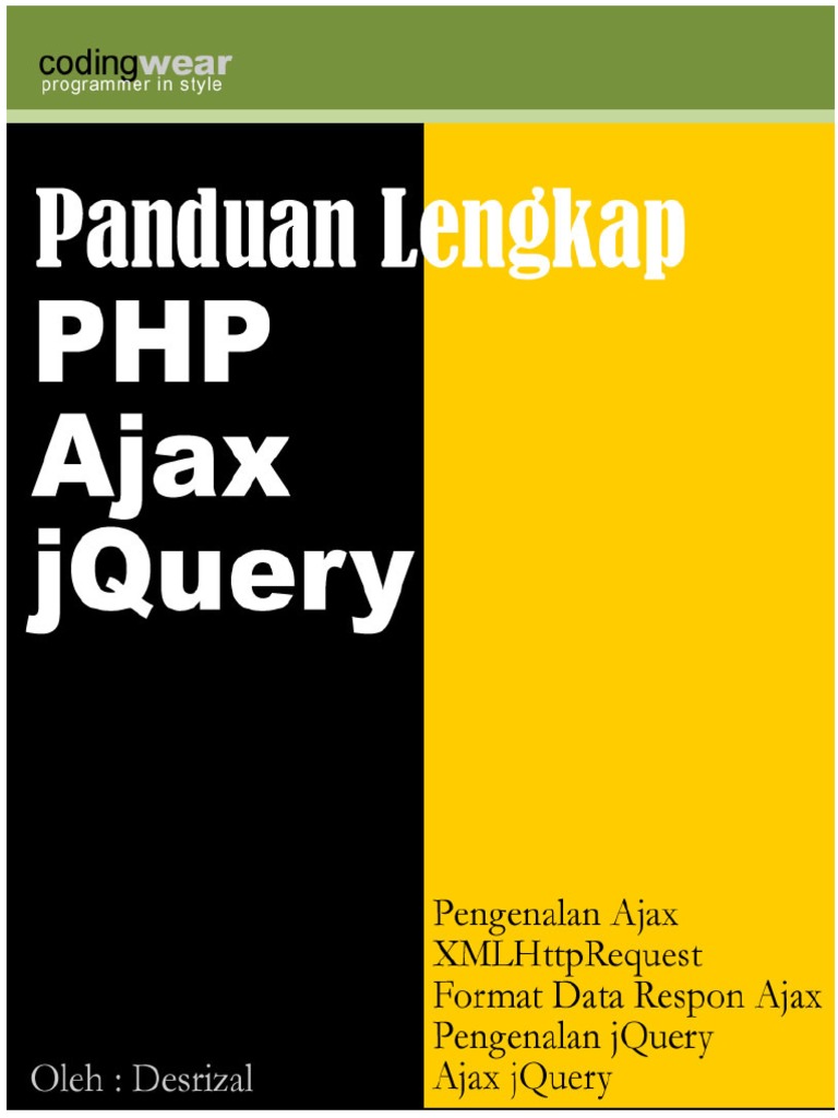 Panduan Lengkap PHP Ajax Jquery PDF | PDF