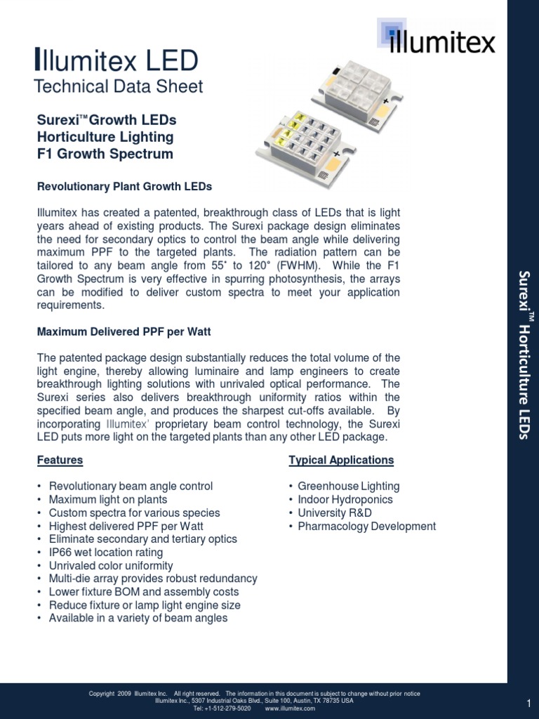Surexi-Data-Sheet Led PDF | PDF | Light Emitting Diode | Electrostatic ...