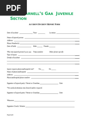 Accident Report Form