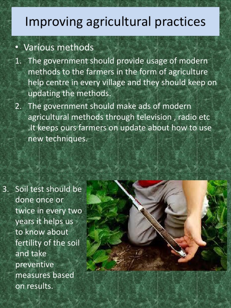 Modernizing Agricultural Practices in India | PDF | Industries ...