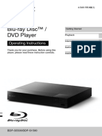 Blu-Ray Disc™ / DVD Player: Operating Instructions | PDF | Blu Ray